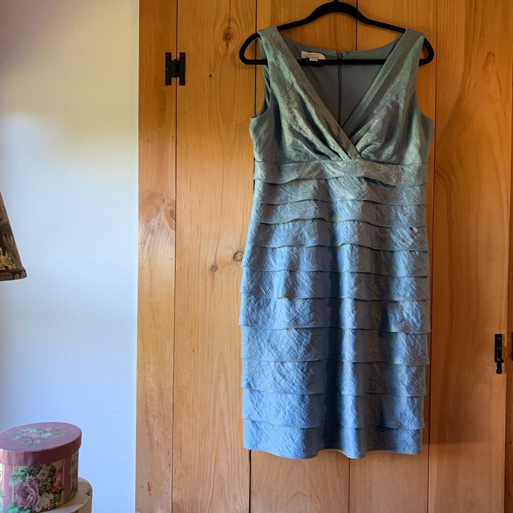 🌈dressbarn Collection Blue Ruffle Dress